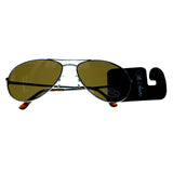 Mi Amore UV protection Aviator-Sunglasses Silver-Tone/Brown