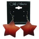 Shell Star Ombre Dangle-Earrings Red & Black Colored #LQE1224