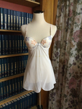 Embroidered Bridal Sheer Baby Doll with Thong