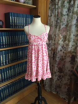 Flannel Pink Roses Soft Chemise