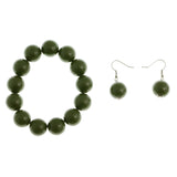 Mi Amore Bracelet-Earring-Set Green