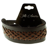 Black & Brown Colored Synthetic-Fiber Mens-Bracelet #3233