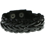 Black Synthetic-Fiber Mens-Bracelet #3240