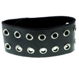 Black & Silver-Tone Colored Synthetic-Fiber Mens-Bracelet #3236