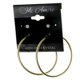 Gold-Tone Hoop And Stud Earrings Set AEME1