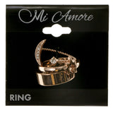 Rose Gold-Tone 3 Piece Ring Set AER1