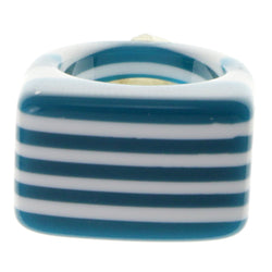 Blue And White Color Ring With Stripe Designs AEROR1