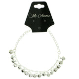 Bell Charm-Anklet Silver-Tone Color  #4052
