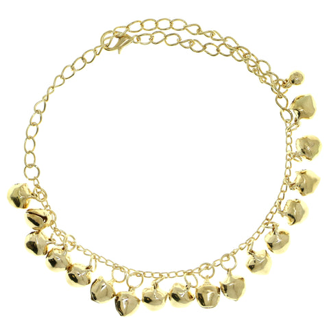 Bell Charm-Anklet Gold-Tone Color  #4057