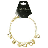 Heart Charm-Anklet Gold-Tone Color  #4050