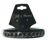 Chain Bracelet Black & Silver-Tone Colored #3609