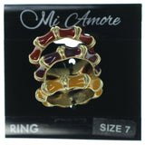 Gold-Tone & Multi Colored Metal Multiple-Rings #3574