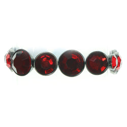 Stretch Bracelet With Crystal Accents  Red Color #3610