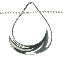 Adjustable Length Pendant-Necklace Silver-Tone Color  #3606