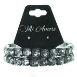 Stretch Bracelet With Crystal Accents  Silver-Tone Color #3617
