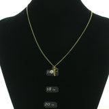 Adjustable Length Angel Wings Necklace-Earrings Set With Bead Accents Gold-Tone & White Colored #3530