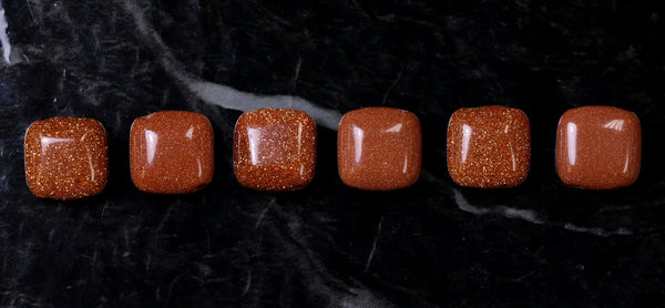 10X10mm Gemstone Spacer Goldstone Grs02