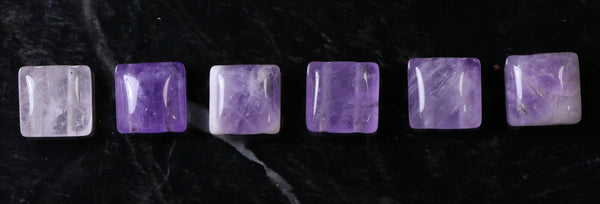 10X10mm Gemstone Spacer Amethyst GRS11