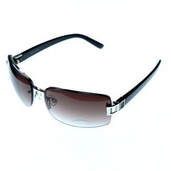 Two-Tone & Brown Colored Acrylic Sport-Sunglasses #3893