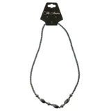 Conservative Hematite-Necklace With Bead Accents  Gray Color #4145