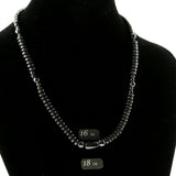 Conservative Hematite-Necklace With Bead Accents  Gray Color #4142