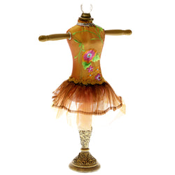 Flower Interchangable Head Piece Victorian-Jewelry-Display-Doll Orange & Multi Colored #JH11M