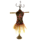 Interchangable Head Piece Victorian-Jewelry-Display-Doll Brown & Multi Colored #JH18L