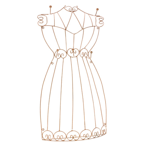 Brown Metal Wire-Frame-Dress-Jewelry-Display #JH23