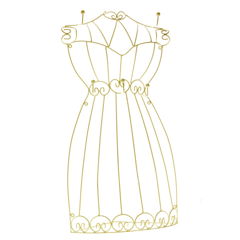 White Metal Wire-Frame-Dress-Jewelry-Display #JH25