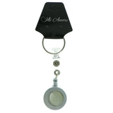 Retractable Split-Ring-Keychain Gray & Silver-Tone Colored #039