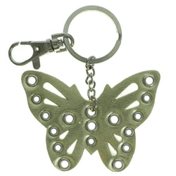Butterfly Split-Ring-Keychain Gold-Tone & Silver-Tone Colored #072