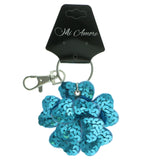 Flower Sequence Split-Ring-Keychain Blue Color  #083