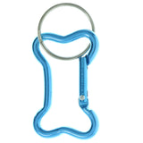 Carabiner Dog Bone Split-Ring-Keychain Blue Color  #108