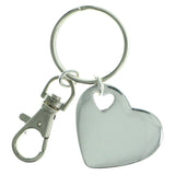 Heart Split-Ring-Keychain Silver-Tone Color  #127
