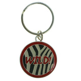 WILD! Zebra Print Split-Ring-Keychain Red & Black Colored #132