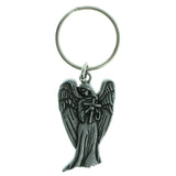 Inspirational Angel Cross Religious-Keychain Silver-Tone Color  #143