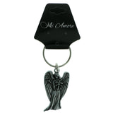 Inspirational Angel Cross Religious-Keychain Silver-Tone Color  #143