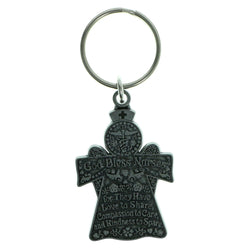 Inspirational Angel God Bless Our Nurses Split-Ring-Keychain Silver-Tone Color  #144
