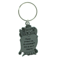 Inspirational Angel Split-Ring-Keychain Silver-Tone Color  #149