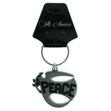 Dove Peace Split-Ring-Keychain Silver-Tone Color  #150