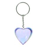 AB Finish Heart Split-Ring-Keychain Purple Color  #027