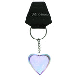 AB Finish Heart Split-Ring-Keychain Purple Color  #027