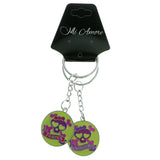 Friends Til The End Set Of Two Female Skull And Crossbones Split-Ring-Keychain Silver-Tone & Multi Colored #196