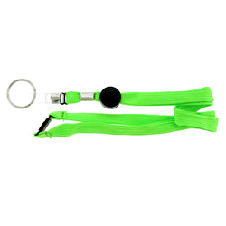 Green & Black Colored Fabric Lanyard-Keychain #220