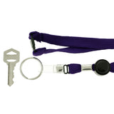 Purple & Black Colored Fabric Lanyard-Keychain #229