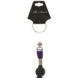Purple & Black Colored Fabric Lanyard-Keychain #229