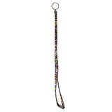 Black Colored Fabric Lanyard-Keychain With Multi Colored Accents #243