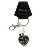Initial A Split-Ring-Keychain With Faceted Accents Silver-Tone & Multi Colored #246