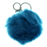 Furball PomPom Fluffy Split-Ring-Keychain Blue Color  #284