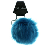 Furball PomPom Fluffy Split-Ring-Keychain Blue Color  #284
